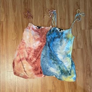 Tie dye/ marble mini dresses